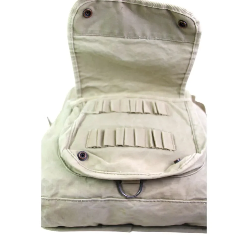 VTG Banana Republic ISRAEL PARATROOPER KHAKI COTTON FLAP SHOULDER BAG X-BODY